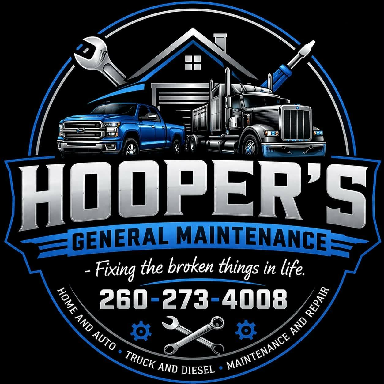 Hooper’s General Maintenance: fixing the broken things in life. (260) 273-4008.